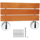 20" Folding Teak Shower Seat – Wall-Mounted Fold-Down Bath Bench, Space-Saving Design, 440 lb Capacity