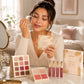 Foldable All-in-One Makeup Palette with Eyeshadow, Blush, Lipstick & Shimmer Highlighter, Travel Set
