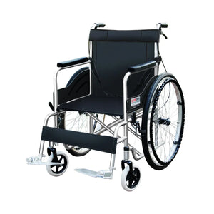 Lightweight Foldable Manual Wheelchair with 24-Inch Wheels and Toilet Function