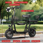 14" Foldable Electric Scooter with Seat – 750W Peak Motor, 48V 10Ah Battery, 20-Mile Range & Dual Disc Brakes