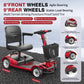 Foldable 4-Wheel Mobility Scooter for Seniors – 20Ah Large Capacity Battery, Adjustable Seat, Electric Travel Scooter, Red
