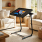 Adjustable Folding TV Tray Table – 6 Height & 3 Tilt Positions, Portable Laptop Bed Table with Cup Holder, 1 or 2 Pack