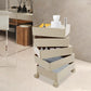 5-Tier 360° Rotating Storage Cabinet, Mobile Bedside Side Table with Multi-Level Storage for Bedroom, Sofa & Living Room