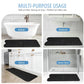 Extra Long Non-Slip Bathtub & Shower Mat 40x16 Inch, Suction Cups, Drain Holes, Machine Washable, Gray & Black