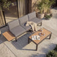 3-Seat Modular Outdoor Sofa Bed with Adjustable Reclining Lounge – Convertible Patio Couch with Detachable Side Table