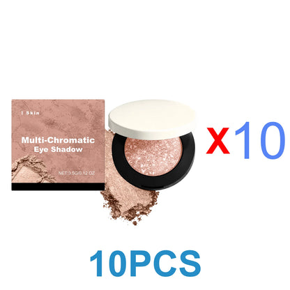 Neutral Nude Eyeshadow Palette, Shimmer, Glitter & Pearlescent Finishes, Long-Lasting Eye Makeup