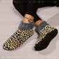 4 Pairs Women’s Winter Fuzzy Slipper Socks, Thick Warm Non-Slip Cozy Indoor House Socks for Cold Weather