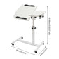 360° Adjustable Tilting Overbed Laptop Desk with 4 Lockable Wheels, C-Shaped Rolling Computer Table for Bed, Sofa & Office