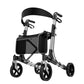 All-Terrain Rollator Walker with Seat – Foldable Aluminum Walker with 8" Wheels & Adjustable Height