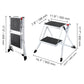 1-Step Adjustable Folding Step Stool, 330 lbs Capacity, Heavy Duty Non-Slip Steel Platform for Home, Bathroom & RV
