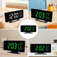 USB Digital Alarm Clock with Date Display, Loud Alarm for Heavy Sleepers, LED Bedside Desk Clock for Bedroom – Green
