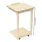 C-Shaped Side Table with Wheels – 55 lbs Capacity, 0–40° Adjustable Tilt Top, Rolling Laptop Table for Sofa, Bed & Office
