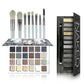 36-Color Gothic Eyeshadow Palette with 8 Soft Makeup Brushes, Highly Pigmented Matte & Shimmer Dark Shades for Smoky Eye Makeup