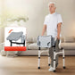 Adjustable Metal Rollator Walker with Table for Elderly Mobility Assistance