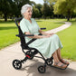 17.7" Lightweight Foldable Manual Wheelchair – Portable Transport Chair for Adults & Narrow Doorways