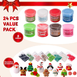 2026 Slime Christmas Advent Calendar, 24-Day Countdown Kit with Dessert-Themed Accessories for Kids