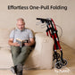 Rollator Walker with Ergo Seat and Backrest, 350 lbs Capacity