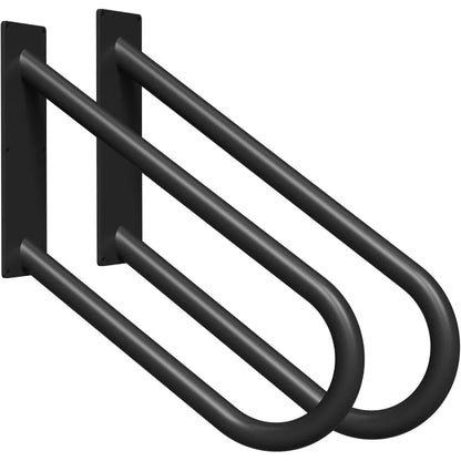 20" U-Shaped Stair Handrail for 1–3 Steps – Heavy Duty Wall-Mounted Safety Grab Bar for Indoor & Outdoor Stairs