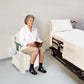 Bedside Commode Chair with Armrests – Portable Toilet with Night Light, Dual Buckets & Slow-Close Seat, 220 lb Capacity, Green