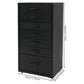7-Drawer Rolling Storage Cabinet with Wheels, Mobile File Organizer & Bedside Table for Bedroom, Office & Living Room