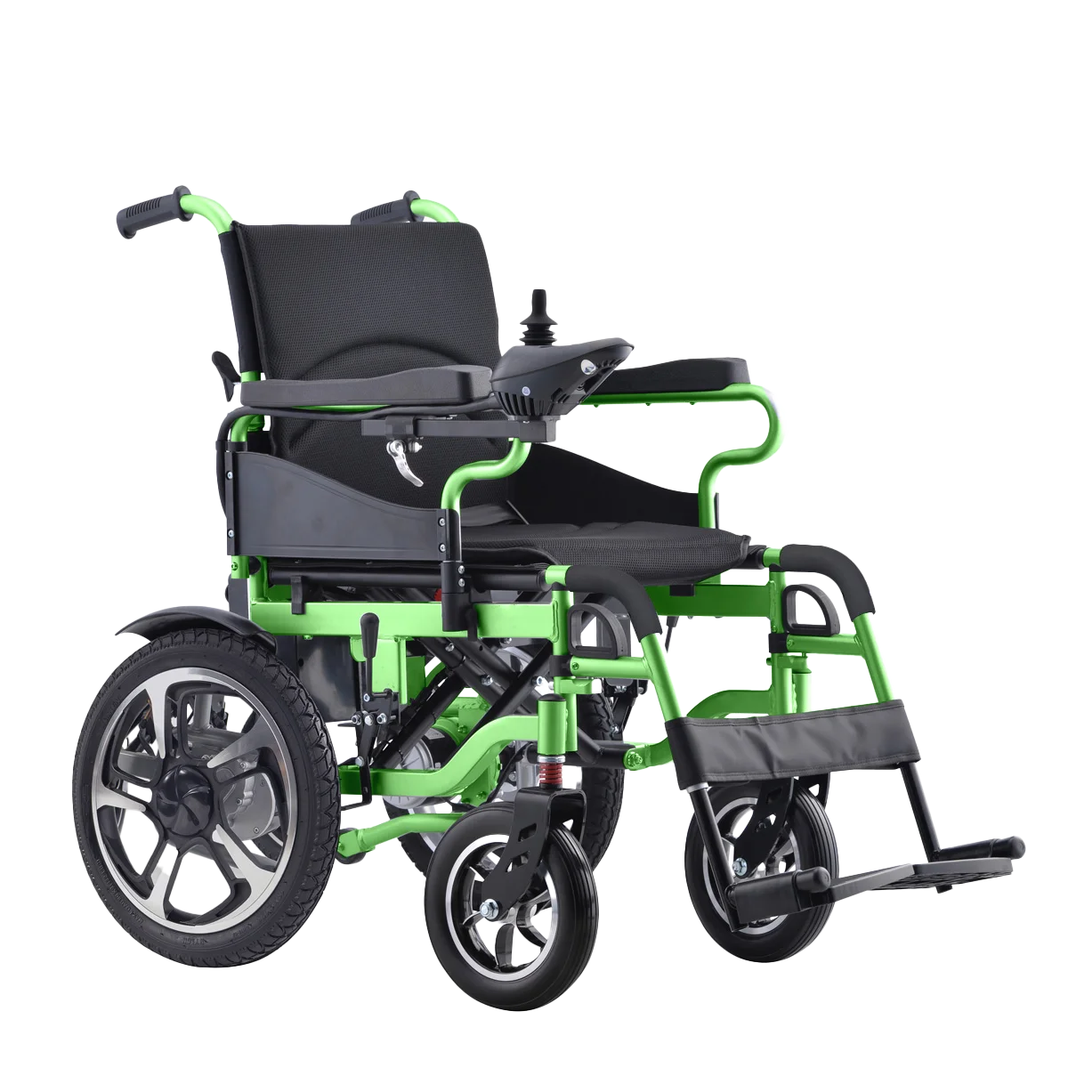 Steel Folding Electric Wheelchair with Large Wheels
