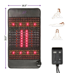 Amethyst Tourmaline Jade Heating Mat with Infrared Heat & Red Light, Crystal Wellness Massage Cushion for Home Relaxation