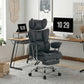 Ergonomic Reclining Office Chair with Footrest – 350 lb PU Leather Computer Chair with Adjustable Height, Wide Seat & Side Pocket