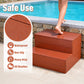 2-Step Hot Tub Steps, Heavy Duty Waterproof Spa Stairs with Non-Slip Treads for Outdoor Pools, RVs, Porches & Gardens