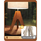 14.2-Inch Wooden Tripod Table Lamp with Linen Fabric Shade for Bedroom, Living Room and Office