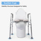 Height Adjustable Raised Toilet Seat with Padded Seat – Homecare Commode & Bathroom Safety Frame, 350 lb Capacity