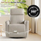 Electric Swivel Rocker Recliner Chair, 360° Power Faux Leather Glider Rocking Recliner for Living Room & Nursery