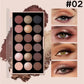 18-Color Earth Tone Eyeshadow Palette, Matte, Pearlescent, Fine Shimmer & Glitter Finishes, Long-Lasting Eye Makeup