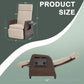 180° Outdoor Patio Recliner Chair – Adjustable PE Rattan Lounge Chair with Footrest & Flip-Up Side Table