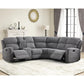 Fabric L-Shaped Reclining Sectional Sofa, Large Corner Couch with Padded Headrests & 2 Cup Holders for Living Room