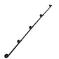 Black Pipe Stair Handrail – Rustic Wall-Mounted Railing with Round Corners, 4FT–16FT