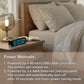 LED Digital Alarm Clock with Bottom Glow Light, Date, Day & Temperature Display, Dual Alarms, DST, 3-Level Brightness – Blue