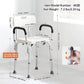 Adjustable Shower Chair with Backrest – Height Adjustable Non-Slip Bath Seat for Seniors, 350 lb Capacity