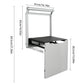 Wall-Mounted Folding Shower Seat with Padded Handrails – Slow-Close Space-Saving Bath Bench, 330 lb Capacity