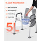 4-in-1 Bedside Commode Chair with Padded Seat & Armrests – 5L Removable Bucket, 500 lb Capacity