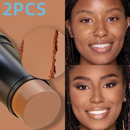 2-Piece Foundation & Concealer Stick Set, Dark Circle Coverage & Contour Makeup Pens