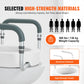 3.5" Raised Toilet Seat with Aluminum Handrails – Elevated Toilet Riser for Standard Round Toilets, 300 lb Capacity