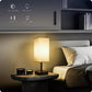 Bedside Table Lamps Set of 2, Touch Control, 3-Way Dimmable, USB-A and USB-C Charging Ports, AC Outlets for Bedroom