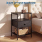 **Recommended Google Shopping Title:**

3-Tier Nightstand with Charging Station & Fabric Drawer, Steel Frame Bedside Table with Open Storage Shelves for Bedroom & Living Room