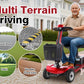 Foldable Electric Mobility Scooter for Adults, Long-Range Battery, Electromagnetic Brake, Portable Travel Scooter, Silver