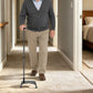 Adjustable Stair Climbing Assist Cane for Seniors, Aluminum Alloy Walking Aid, 10 Height Settings, 330 lb Capacity