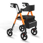Heavy-Duty Rollator Walker for Seniors with Seat & Backrest – 330 lb Capacity, 8" Wheels