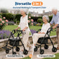 Lightweight Foldable Transport Wheelchair for Adults – Portable Travel Chair with Adjustable Height & Under-Seat Storage
