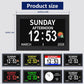10.1-Inch Large Display Digital Calendar Alarm Clock with Date, Day, Multiple Alarms & Auto DST for Seniors