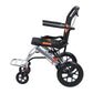 Lightweight Foldable Transport Wheelchair – 15.75" Seat Portable Travel Chair with Handbrakes