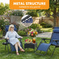 Set of 2 Outdoor Zero Gravity Reclining Chairs – Folding Patio & Camping Lounge Chairs with Cup Holders & Adjustable Pillows
